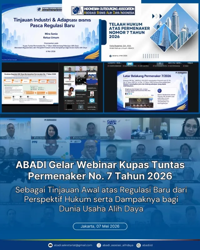 ABADI Gelar Webinar Kupas Tuntas Permenaker No. 7 Tahun 2026