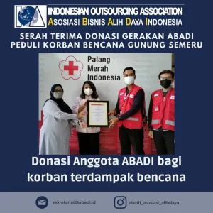 ABADI Peduli: Donasi untuk Korban Erupsi Gunung Semeru Diserahkan ke PMI